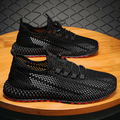 Men's Shoes Summer Breathable Thin Mesh Hollow Mesh Sports Casual Running Shoes