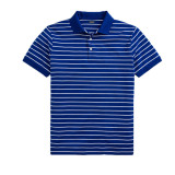 Polo Collar Striped Men's Polo Shirt Casual Golf Polo Shirt