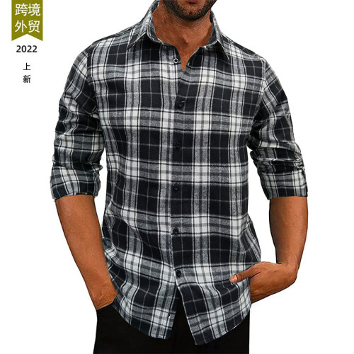 Flannel Plaid Men's Shirt Amazon Men's Long Sleeved Shirt