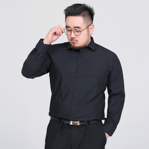 Fat Guy Oversized Men's Long Sleeved Shirt, Men's Youth Business Casual Shirt