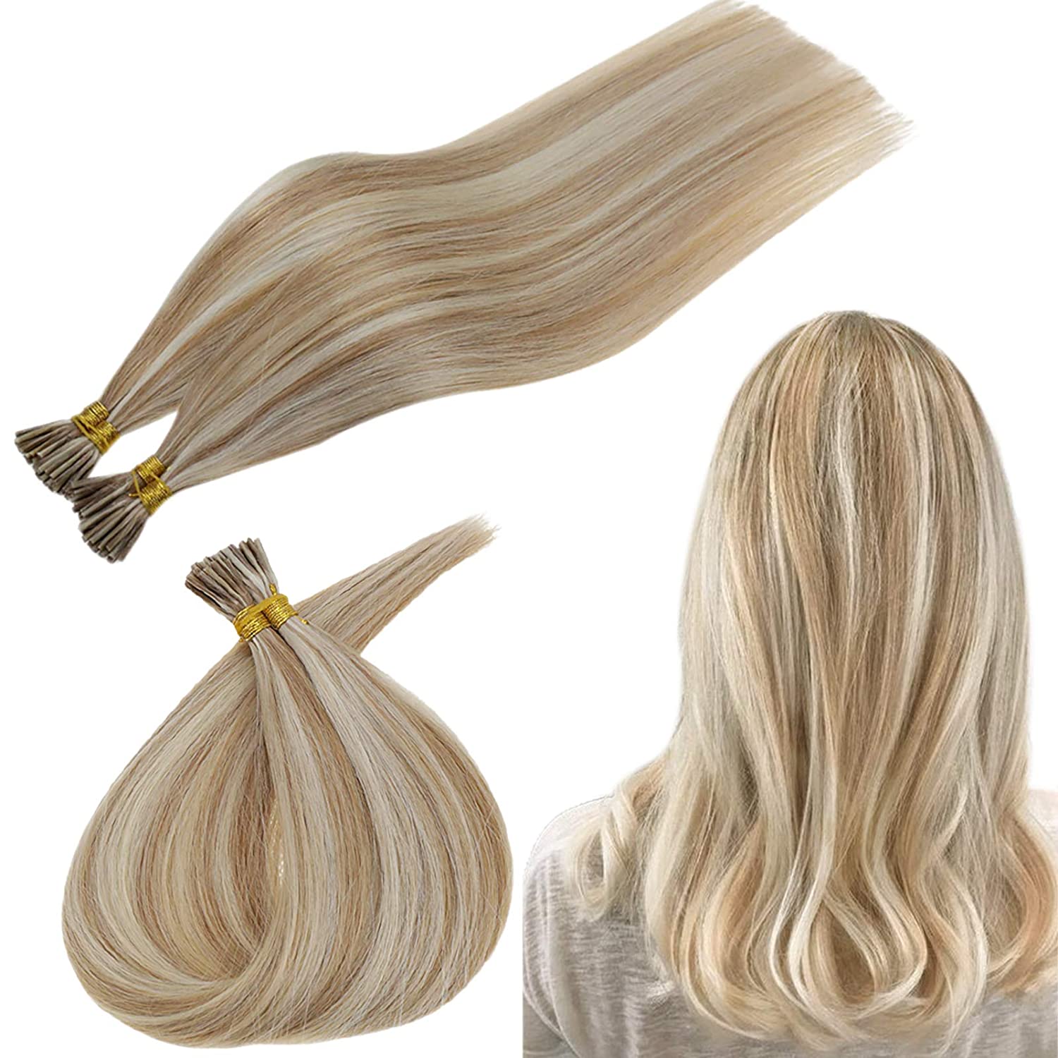 US 79.40 i tip hair extensions 12p60，prebonded hair extensions