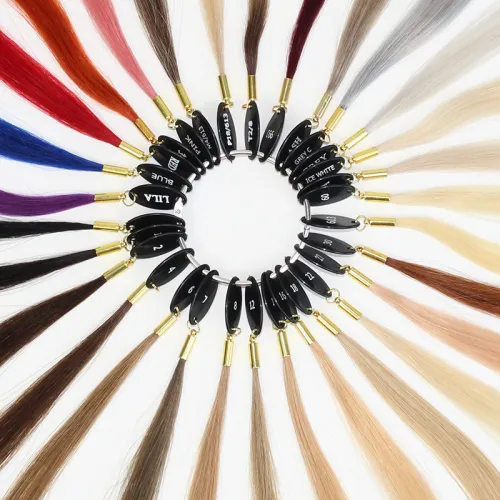 Hinarin Professional Color Chart Salon Use Color Swatch Ring For Remy Hair Extensions