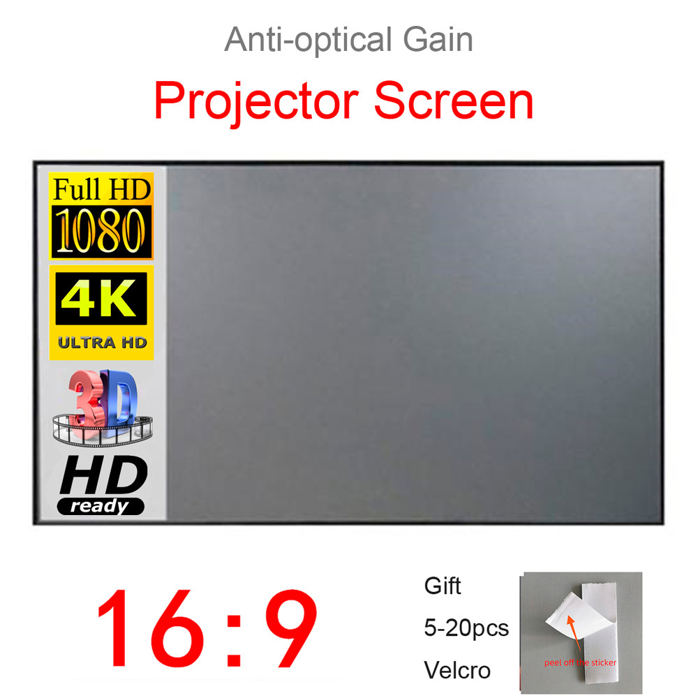 Us 13 5 Anti Optical Gain Screen 60 72 84 100 120 Inches Home