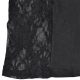 Black  Lace Hollow Straps Sexy Formal Evening Long Dress