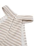 Beige Halter Crop Tops Striped Two Piece Bandage Mini Dress