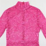 RoseRed Lace Hollow Out Long Sleeve O Neck Jumpsuit Two Pieces Cloak Mini Skirt Dress