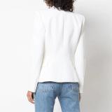 White Long Sleeve Fashion Casual Women Coats