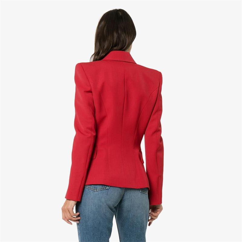Red Long Sleeve Fashion Casual Women Coats