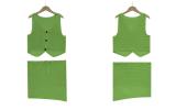 Green Women Knitted Sweaters V Neck Vest Pleated Mini Skirt Set Suits