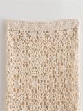 White White 2 Piece Set Vintage O-Neck Long Sleeve Knitting Elegant Skirt Sets