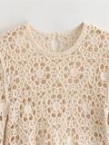 White White 2 Piece Set Vintage O-Neck Long Sleeve Knitting Elegant Skirt Sets
