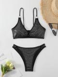 Black Women Sequins Bikinis