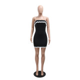 Black Off Shoulder Solid Women Club Mini Dress