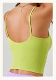 Olive Green Women Straps Fitness Tops Sports Yoga Gym Seamless Camisole 006