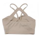 Beige Sleeveless Sexy Tops Cut Out Pleated Wide Leg Jumpsuit Sets