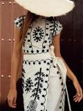 White Women's Printed Crop Tops Lace Up Casual Holidays Skirt Sets Midi Dress