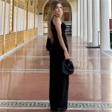 Black One Shoulder Fashion Women Elegant Temperament Maxi Dress
