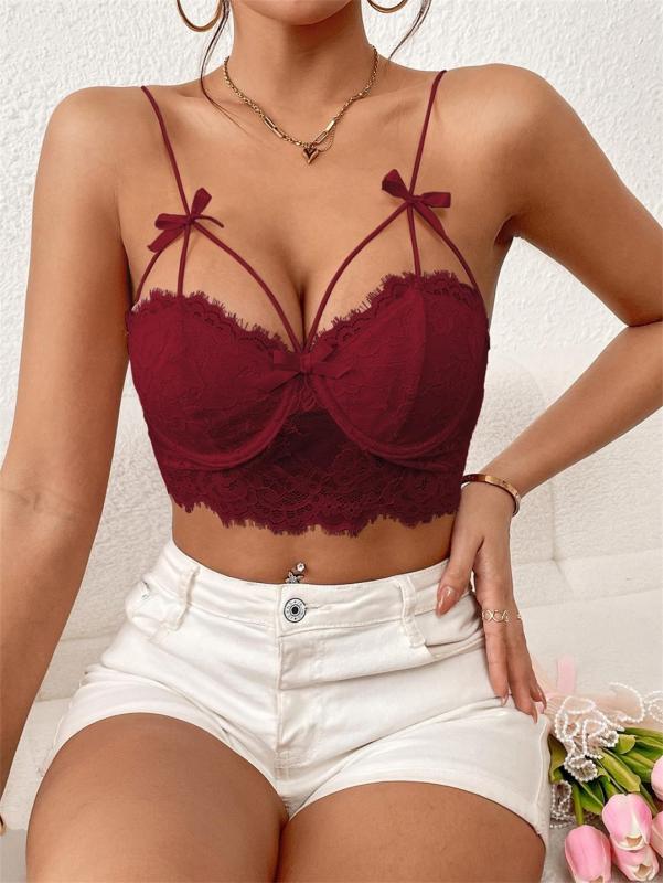 Claret Chic Backless Fishbone Black Vest with Lace Detailing for a Stunning Look