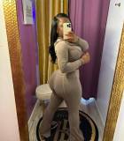 Gray Cotton Zipper Long Sleeve Crop Tops Washed Jeans Street Wear Pant Sets