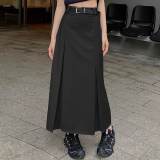 Black Fashion Women Pleated Skirt Maxi Dress