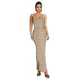 Beige Off the Shoulder Elegant Round Diamonds Split Sexy Prom Formal Dress