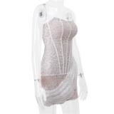White Off Shoulder Lace Hollow Out Sexy Party Socialite Elegant Mini Dress