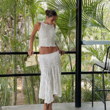 Black Off Shoulder Knit Shawl Top Pleated Hollow Out Evening Sexy Maxi Dress004