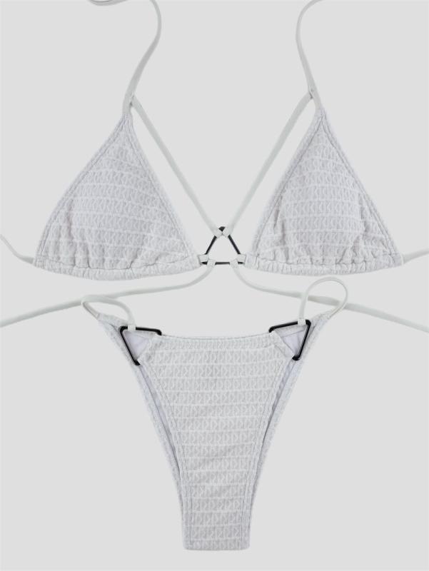 White Women's Sexy Separate Snatched  Bikini Swimsuit