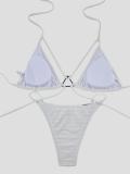 White Women's Sexy Separate Snatched  Bikini Swimsuit