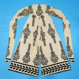 Beige Off the Shoulder Print Wide Leg Casual Women Jumpsuit Dress