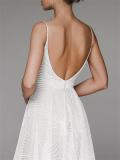 Black Straps Low Cut V Neck Embroidered Mesh Lace Elegant Evening Party Wedding Long Dress