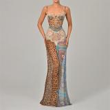 Blue Luxury Off Shoulder Mesh Pleated Party Evening Formal Maxi Dress