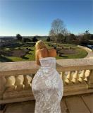 White Off Shoulder Lace Hollow Out Lining Evening Club Midi Dress