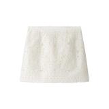 Apricot Two Pieces Knitted Embroidered Fashion T-Skirt Sexy Bodycon Mini Dress Set