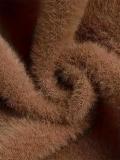 Brown Long Sleeve Knitted Velvet Turtleneck Winter Women Fashion Sweaters