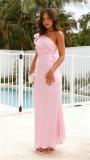 Pink Sleeveless Evening Cut Out Solid Elegant Party Maxi Dress