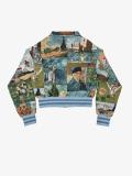 Green Long Sleeve Printed Vintage Fall & Winter Casual Fashion Jacket