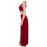 Red O Neck Cut Out Snatched Sleeveless Evening Party Mini Club Dress
