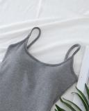 Grey Sleeveless Straps Women Fashion Street Mini Club Dress