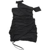 Black Sleeveless Slash Mesh Sexy Women Party Mini Dress