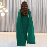 Green Diamonds Elegant Women's  Party Evening Formal Maxi Dress