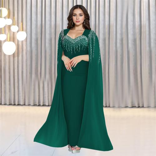 Green Diamonds Elegant Women's  Party Evening Formal Maxi Dress