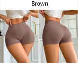 Brown Knit Letters Sports Shorts Sexy Women Boxers