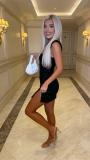 Black Straps Sequins Sexy Party Bodycon Dress