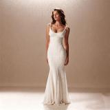 White Straps Low Cut Lace Bodycon Luxury Bandage Evening Party Birthday Formal Dress