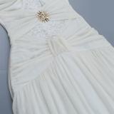 White Off Shoulder Lace Hollow Out Ruched Waist Elegant Women Bodycon Maxi Dress