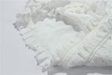 White Lace Two Pieces Beaded Lace Embroidery Elegant Women Party Mini Skirt Sets