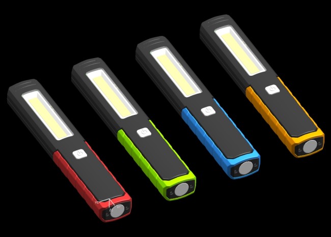 Multi-colour Pocket Lamp COB LED Work light Portable Flashlight, 3*AAA Battery belong to tools Toplite