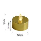 Metallic Blush Gold Battery Operated Tea Light Candles Flameless LED Candles