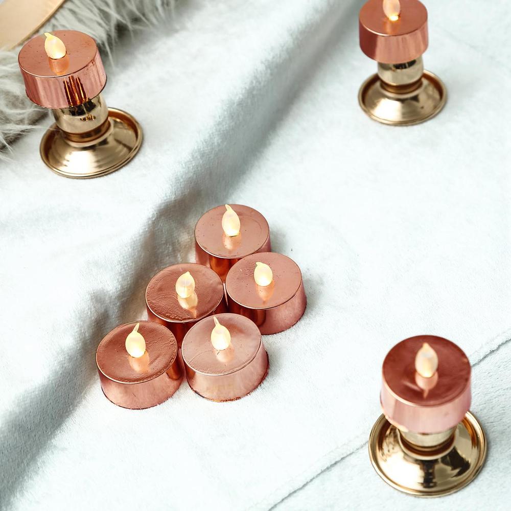 Rose gold sale tea light candles